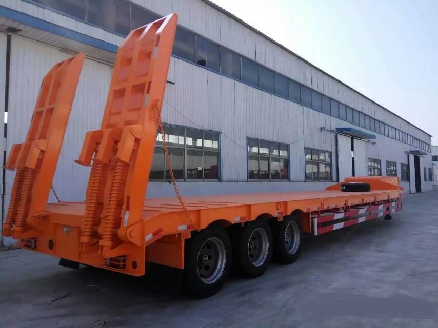 Fuwa axle Low Bed Semi Trailer MaxLoading 5060ton Tyre 1200R20