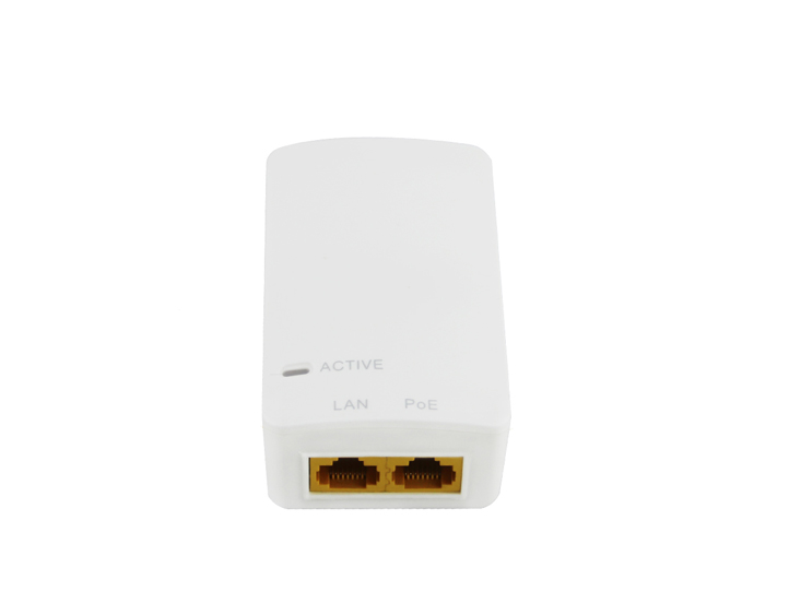 Single port poe midspan Injector with 2 Pair output to 154watts of power at 48Vdc 032Amp