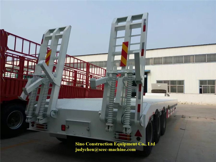 Sinotruk 60t Tri FuwaBRW Axles Heavy Duty Gooseneck Low Bed Semi Trailer