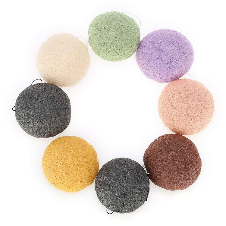 eco friendly 100 biodegradable konjac sponge facial cleaning sponge custom logo personal care