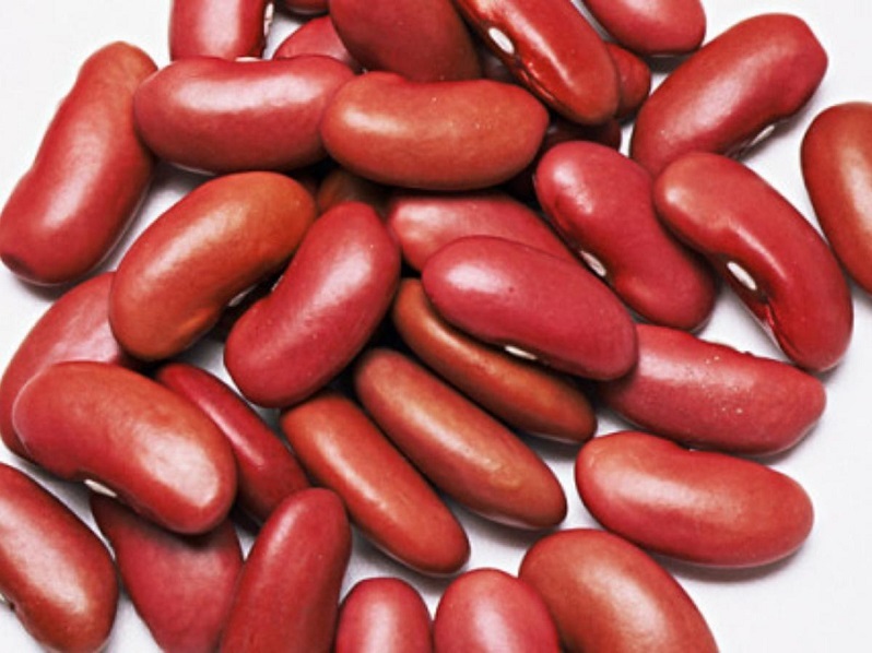 red white and light speckled kidney beans