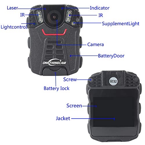 ONETHINGCAM the Smallest body camera Police Camera Full HD 1296P 30fps 32G Memory