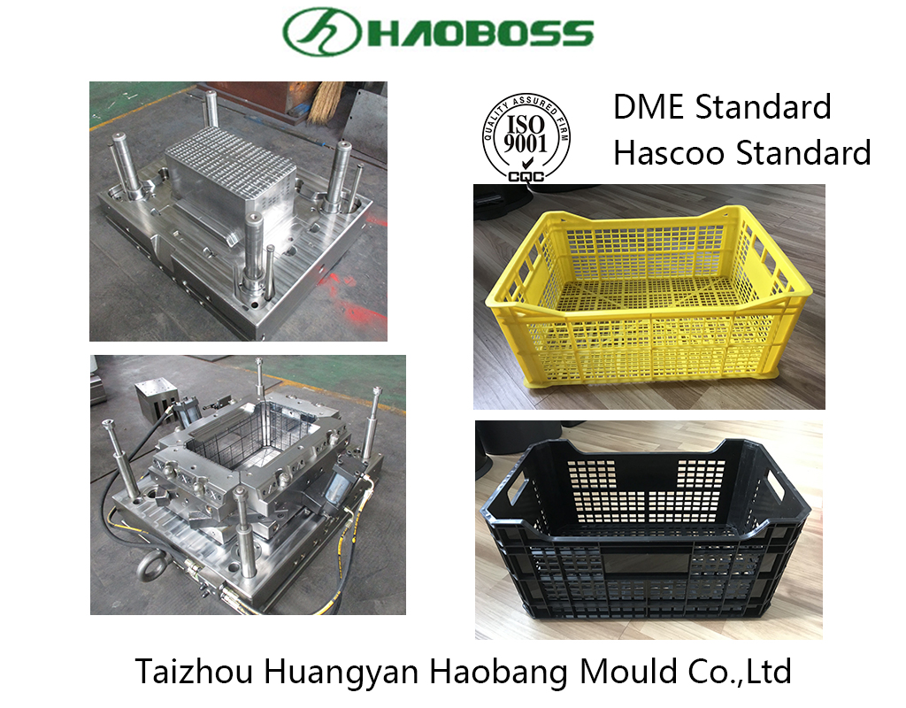 high quality customized plastic crate injection mould