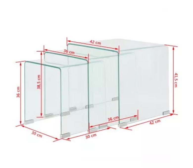 10mm clear hot bending glass table