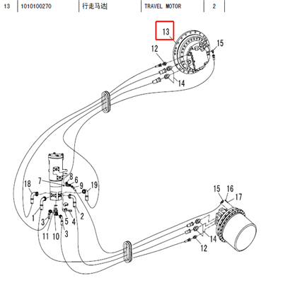 Zoomlion Excavator ZE230E Travel Motor 1010100270