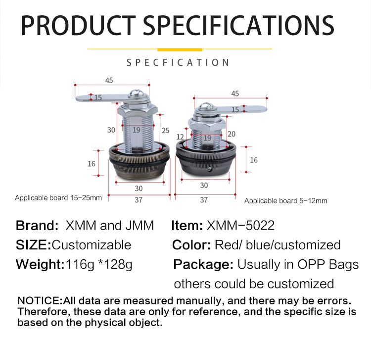 Factory Supply Round Cabinet Combination Lock Tool Box Lock Zinc Alloy Fixed Furniture Lock with XMM5022