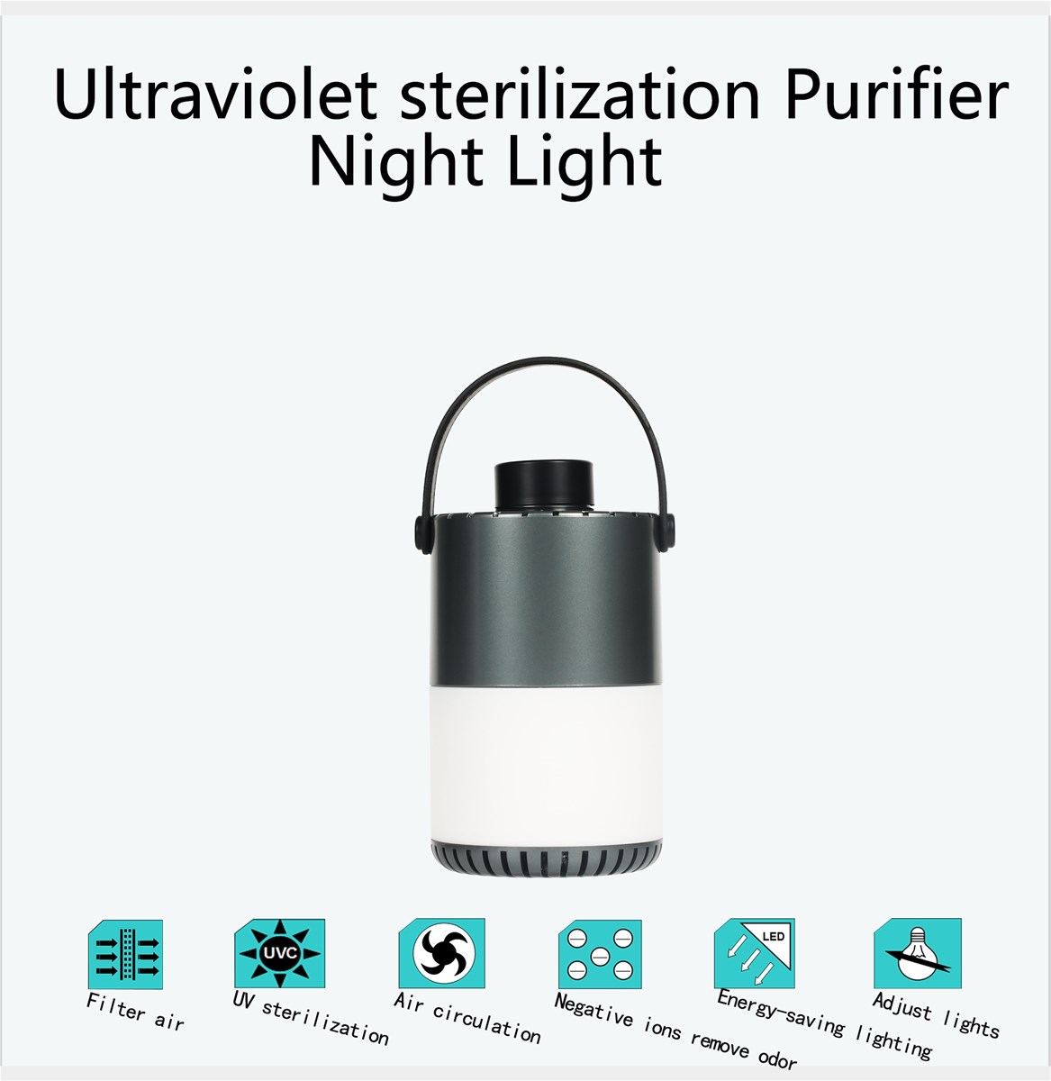 Household Portable Air Purifier Night Light