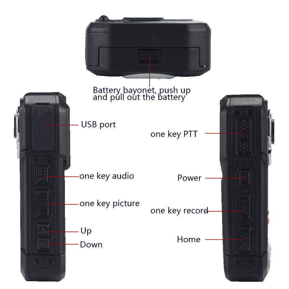 ONETHINGCAM Long Time Wifi Body Camera Police Camera Full HD 1296P 30fps 32G Memory Have 130 Degree Angle Lens With GPS