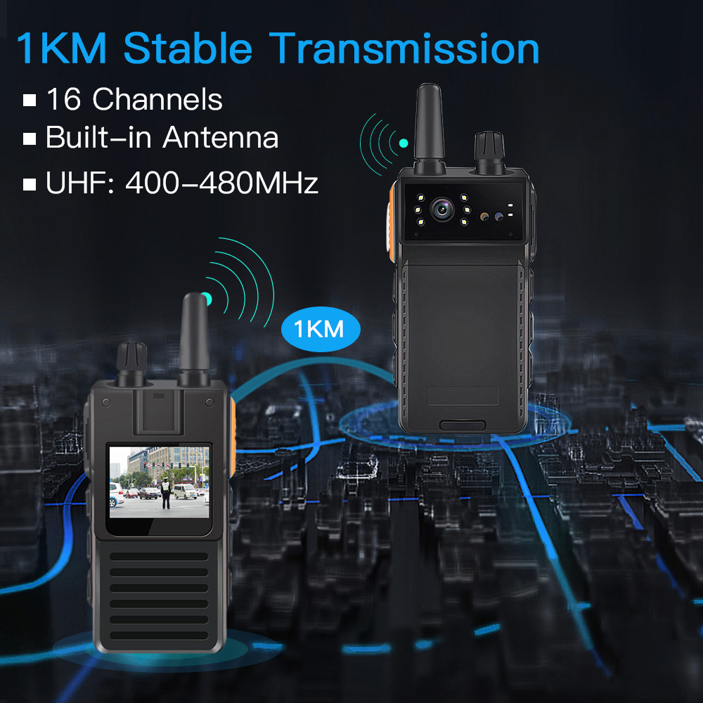 ONETHINGCAM Wifi Body Camera for Security Police Camera4G WalkieTalkie AIO Full HD 1296P 30fps 32G Memory