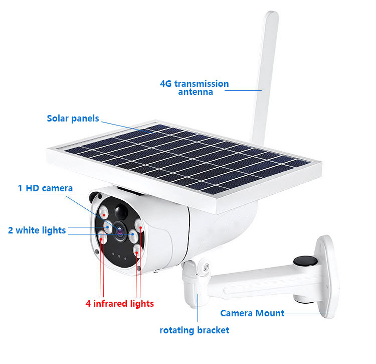 ONETHINGCAM 4G Security Camera Outdoor Wireless 1080P HD Wifi Solar Power camera IR Night VisionSupport Up 128GB Card