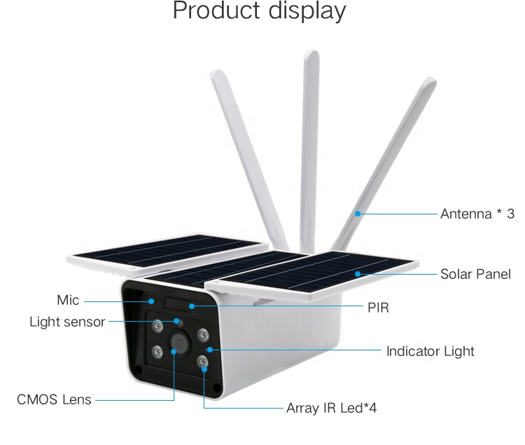 ONETHINGCAM 4G WiFi Security Camera Outdoor Wireless 1080P HD With CCTV System Solar Power2 Way VideoNight Vision