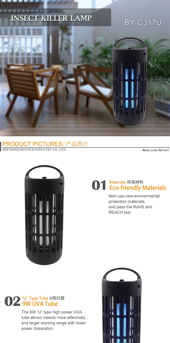 Indoor Portable Electric UV Light Insect Mosquito Killer Lamp