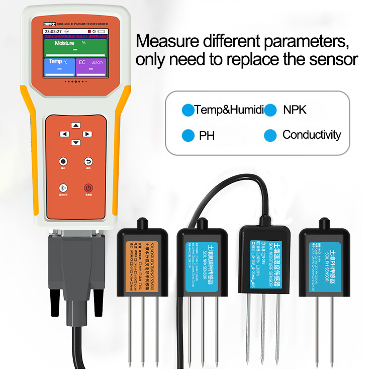 RSTRRECN011 sensor Instant reading with screen Intelligent LCD display agriculture soil NPK tester
