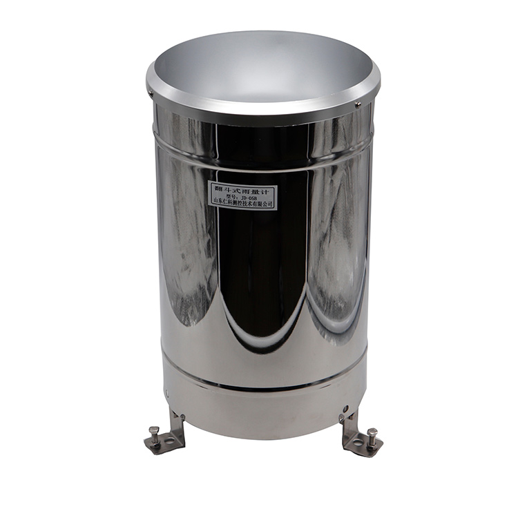 Renke Stainless Steel Tipping Bucket Metal Garden Rain Gauge with RS485 Rainfall Measurement