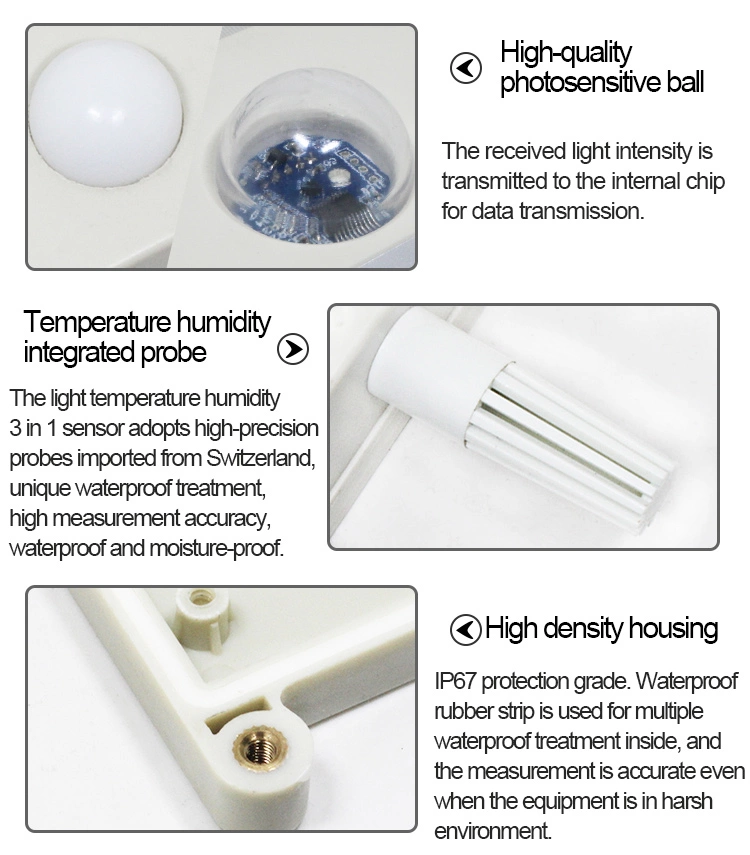 Digital lux meter smart sensor outdoor lux light sensor with rs485