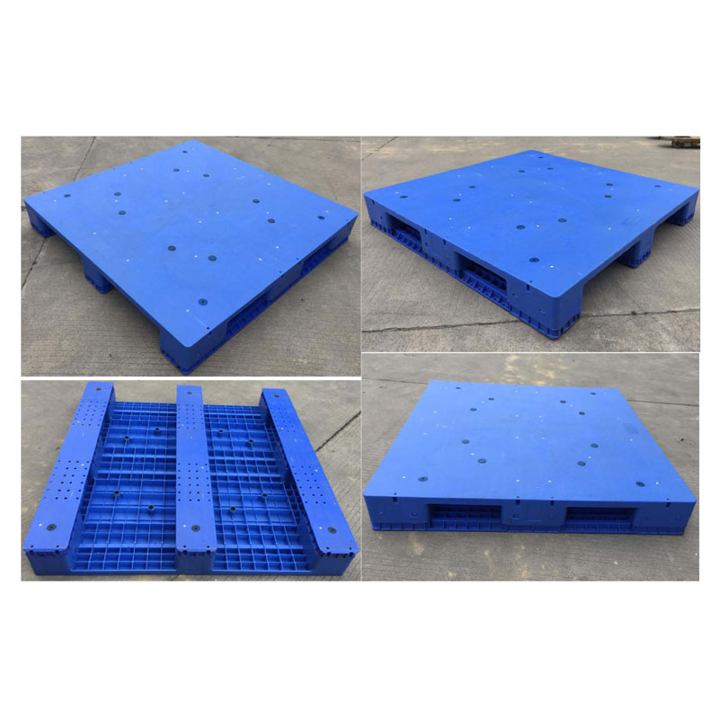 12001200160mm 3 skids plastic pallet with 10pcs steel tubes