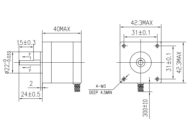 TwoPhase FourPhase Hybrid Stepper Motor 17HS441004