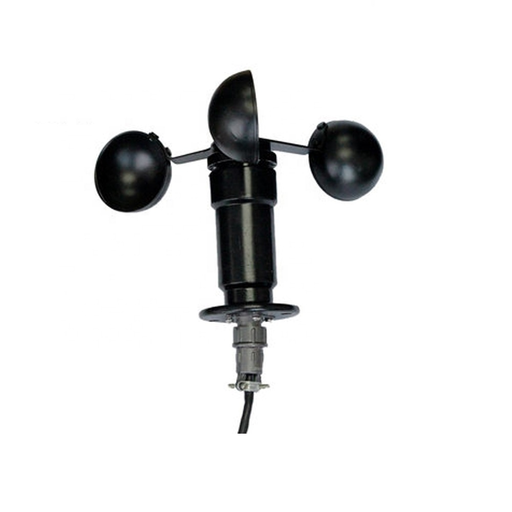 Rs485 Type 3 cup anemometer wind speed sensor made of alloy material