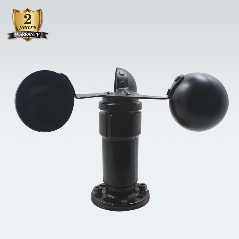 Rs485 Type 3 cup anemometer wind speed sensor made of alloy material