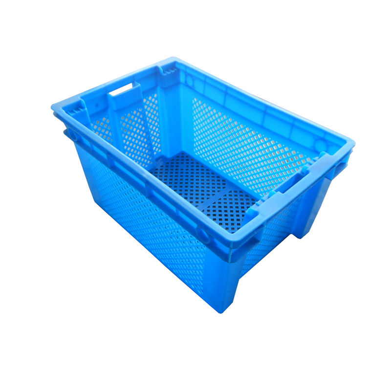 reusable mesh stackable food grade plastic basket for fruit and vegetable