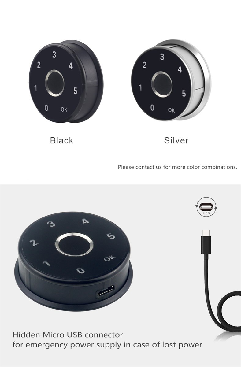 Smart Digital Code Fingerprint Panel Drawer Lock