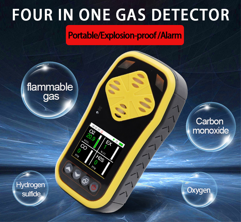 Portable Industrial Multi Carbon Monoxide Hydrogen H2s Ch4 O2 Combustion Gas Analyzer