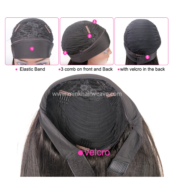 180 Density Headband Wig No Lace No Glue Human Hair Wigs