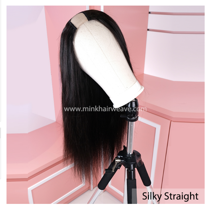 Brazilian 180 Density Straight Body Wave Human Hair UPart Wig