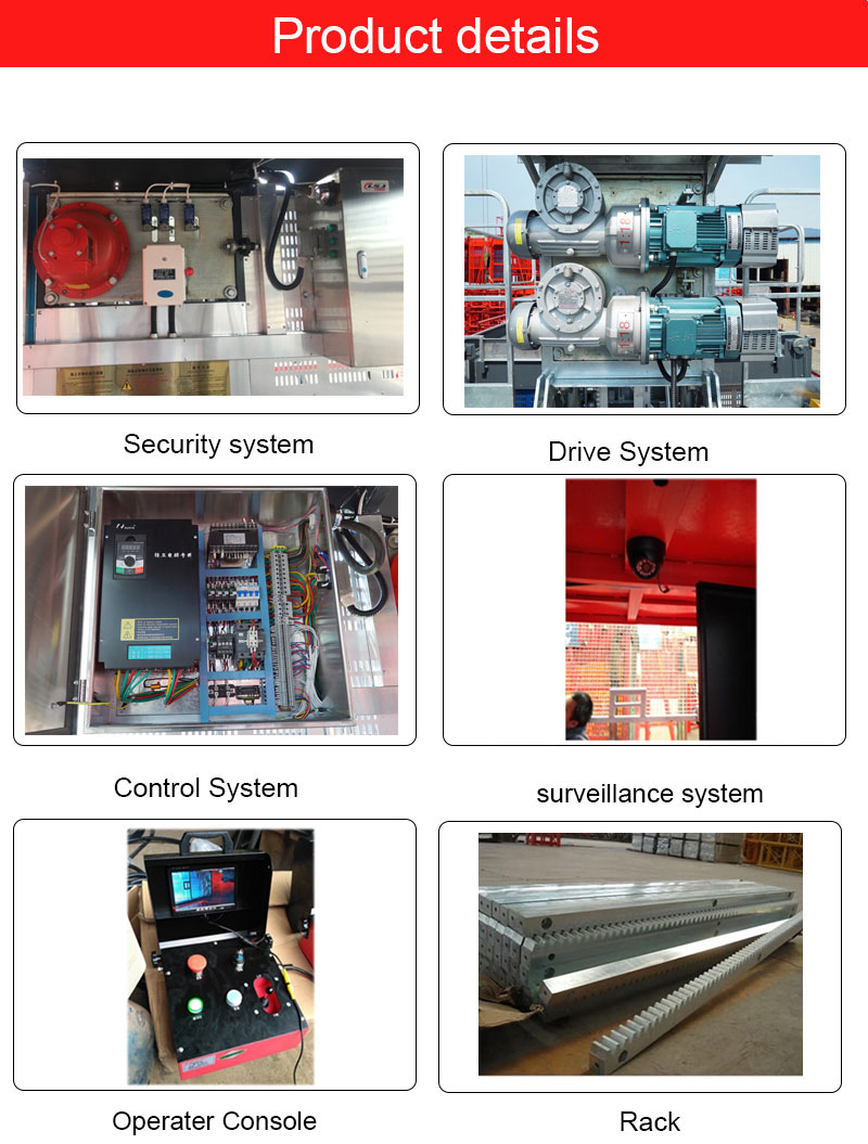 OEM Manufacturer Mast Construction Goods Elevator Restricted Access Material Hoist