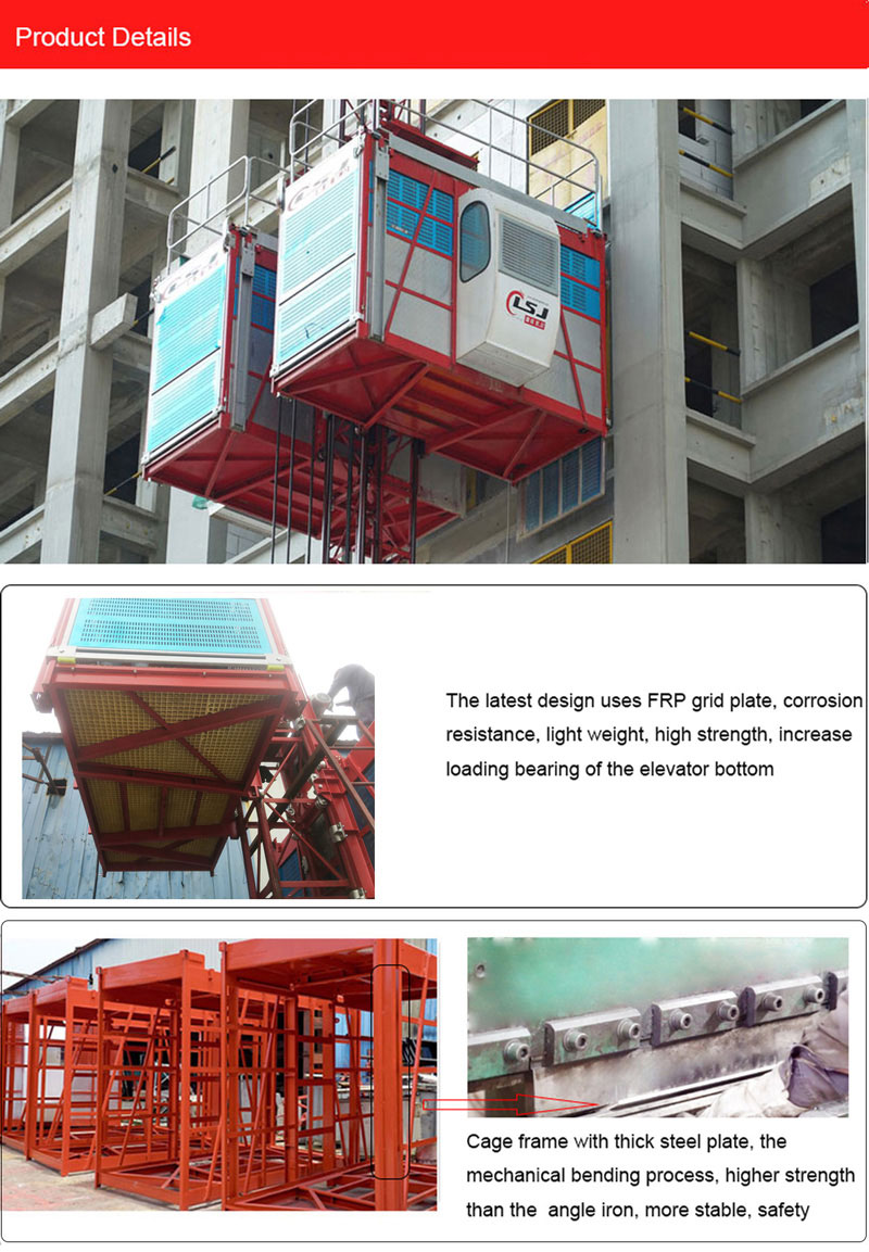 OEM Available Construction Lift Building HoistLift HoistRack and Pinion Elevator