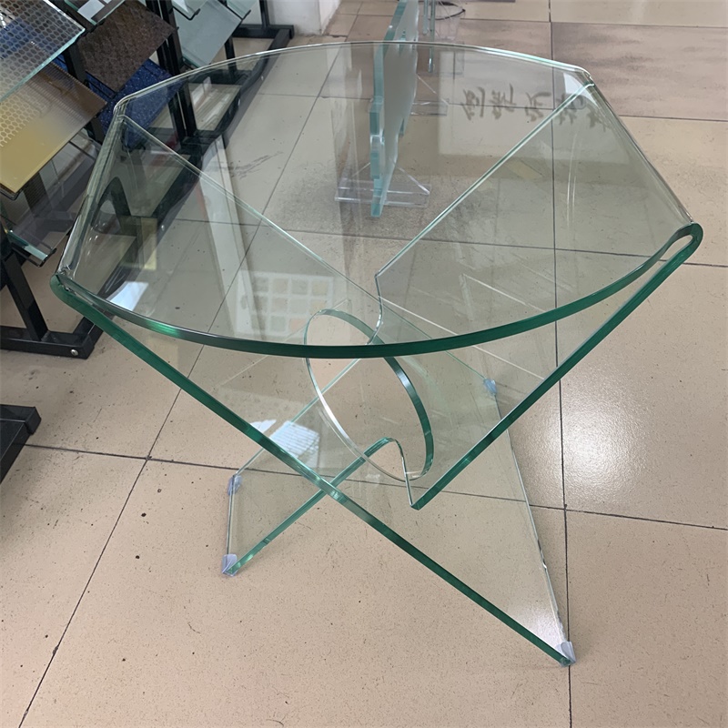 10mm clear hot bending glass table