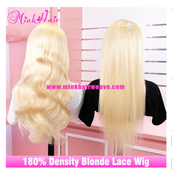 Mink Brazilian Hair 10A Human Hair Blonde Wig 180 Density Transparent Lace Front Wig Mink Brazilian Hair 10A Human Hair Blonde Wig 180 Density Transparent Lace Front Wig