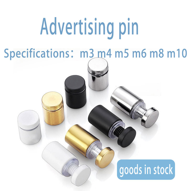 Manufacturer supply double head advertising screw double head advertising screw glass nail chrome plated acrylic s