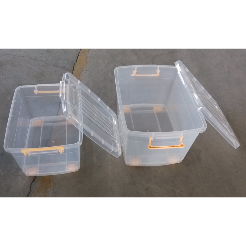 Clear Storage boxes for home storage with lid and wheels