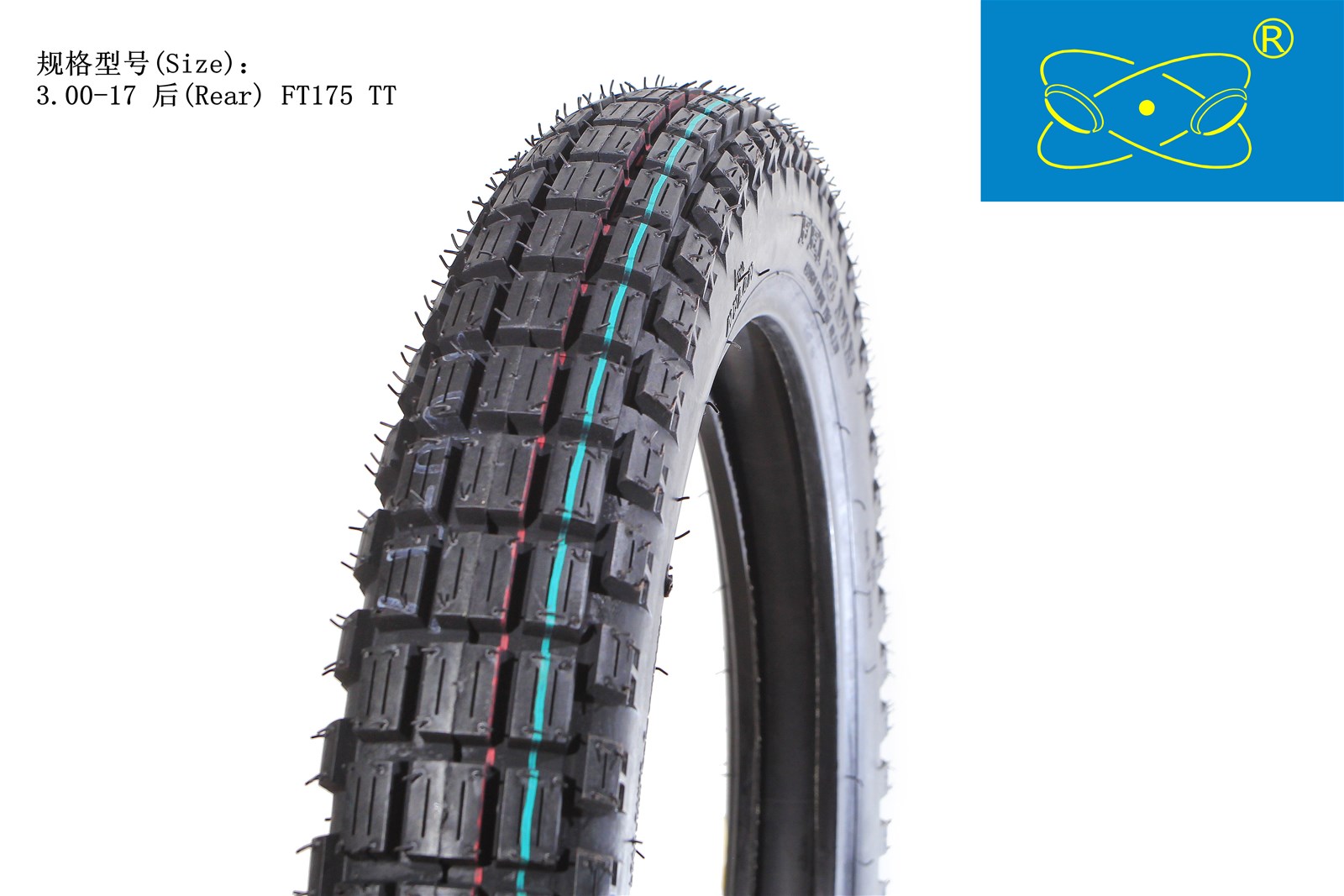 FT175 30017 Natural Rubber Motorcycle Tire