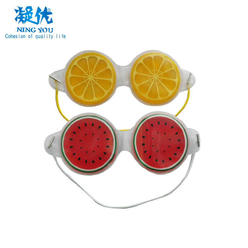 Custom Fruit Design Gel Eye Mask Hot Cold Cooling Gel for puffy eye