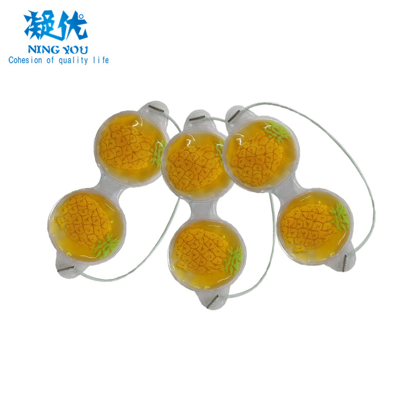 Custom Fruit Design Gel Eye Mask Hot Cold Cooling Gel for puffy eye