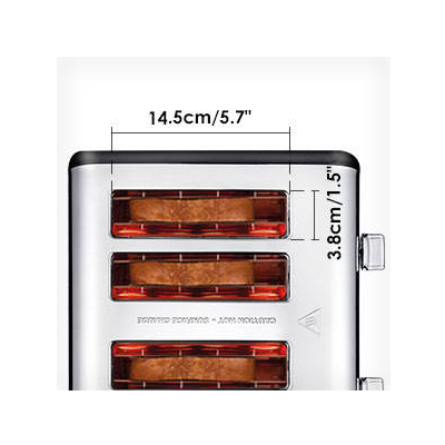 ST001 2Slice Compact Exterior Toaster 15 inch ExtraWide Slots