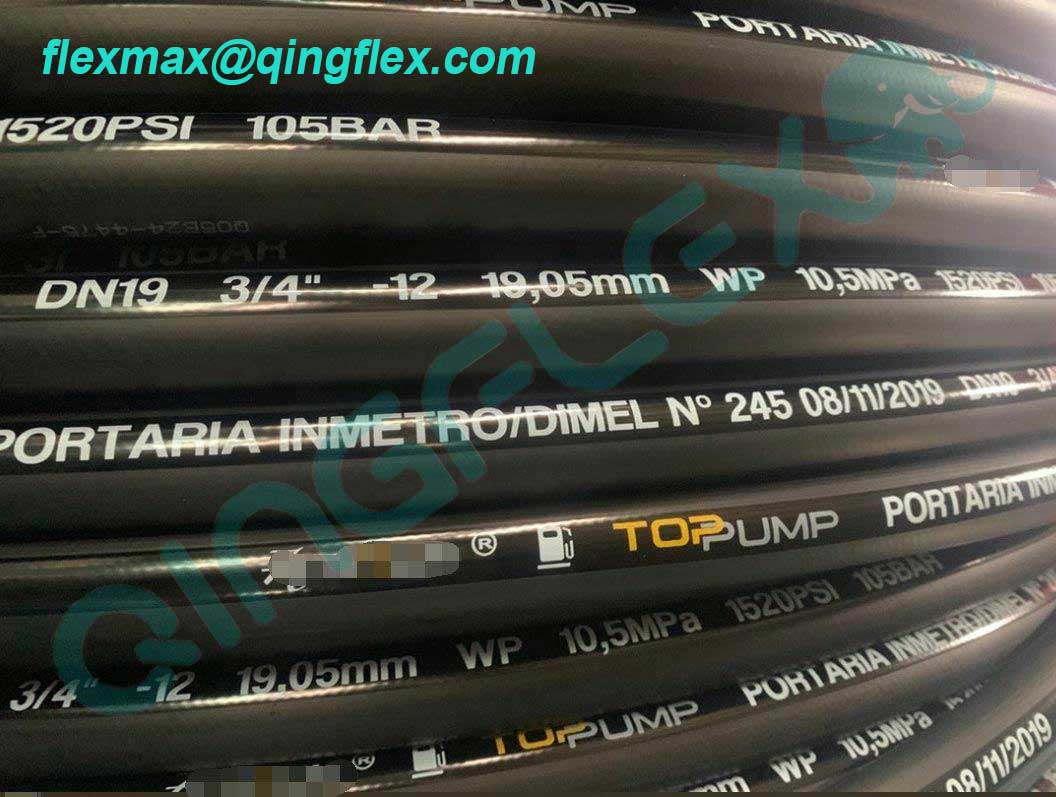 Qingflex Smooth Cover Steel Wire Braided Petrol Pump Hose