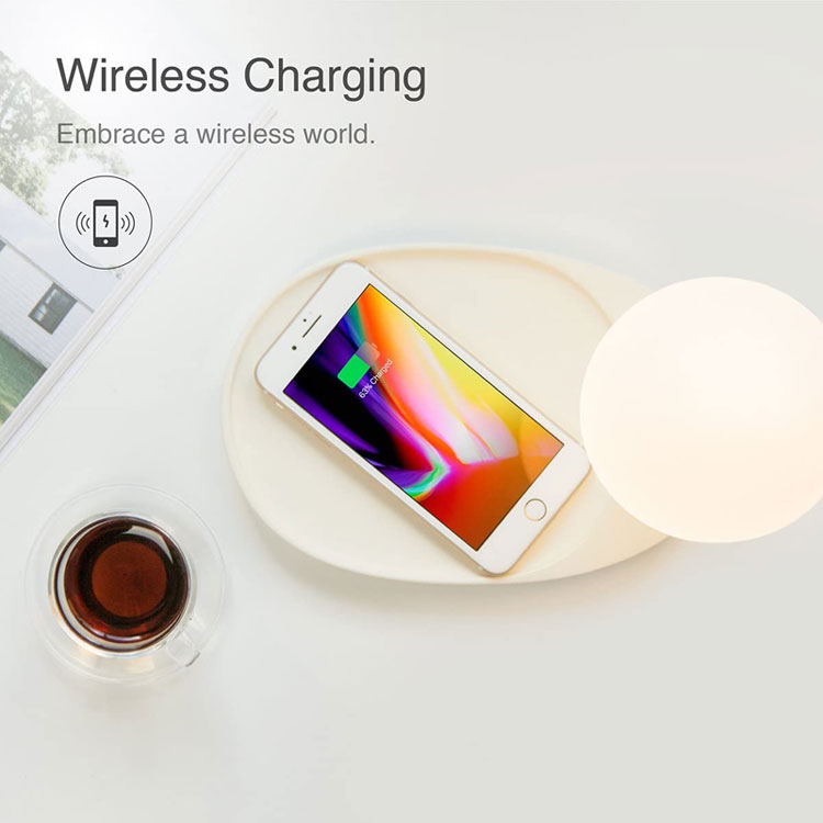 Qi Wireless Fast Charger with LED Desk Lamp