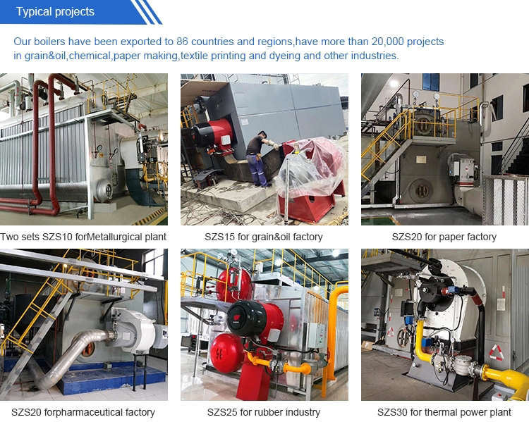 12 ton Competitive price SZS Double Drum GasOil Fired Industrial Steam Boiler for Hospital