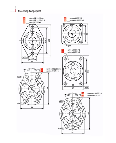 HMP series low speed high torque hydraulic rotary motor