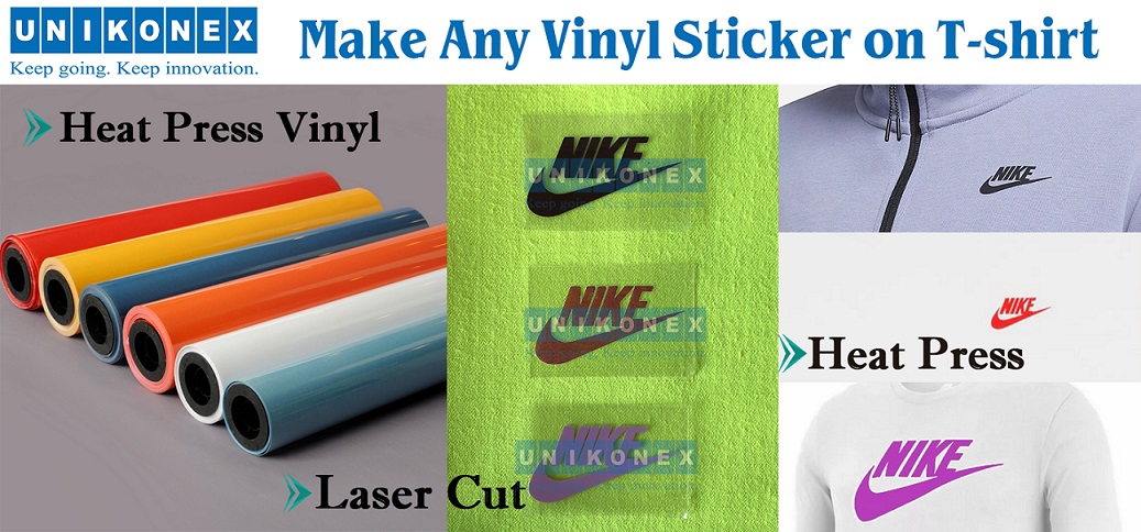 Make Any Vinyl Sticker by Laser on Shirt