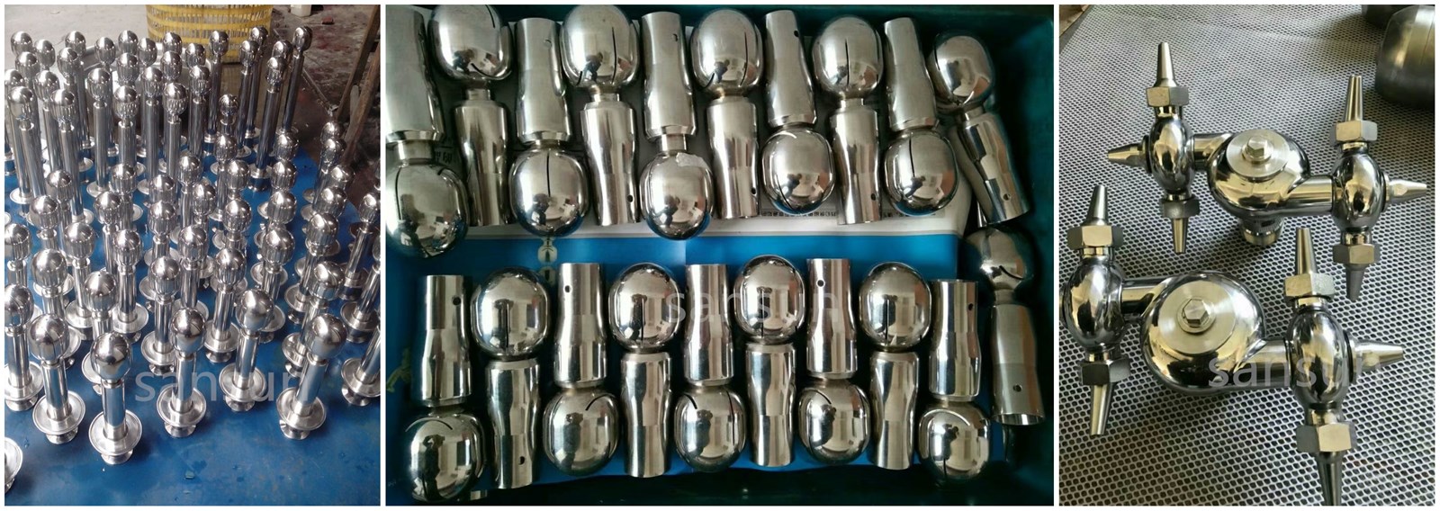 Stainless Steel Hygienic 3 Way Clamped Manual Ball Valve