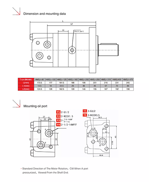 HMSJ series hydraulic rotary motor