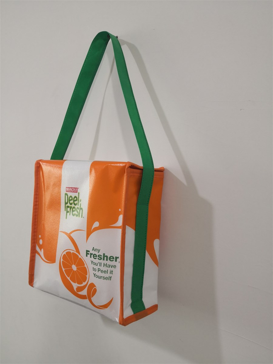 EcoFriendly Laminated Cooler Bag no nwoven shoulde strap promotion picnic cooling bag food lounch cooler bag