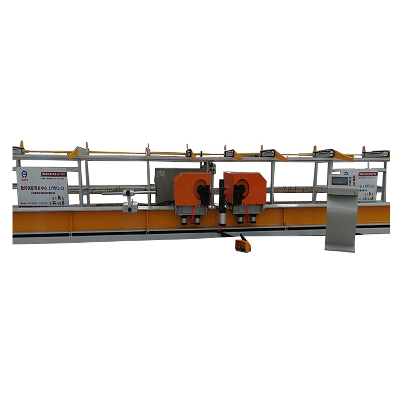 Rebar bending machine with two head