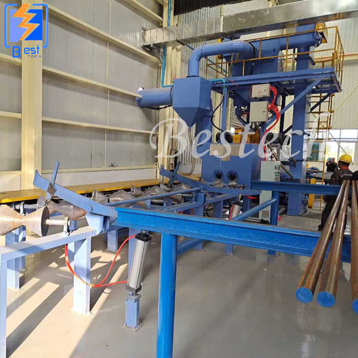 Oil Steel Pipe Surface Cleaning Shot Blasting Machine