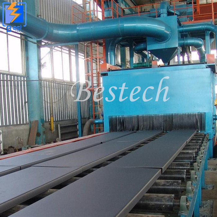 Steel Structure Roller Conveyor Shot Blasting Machine