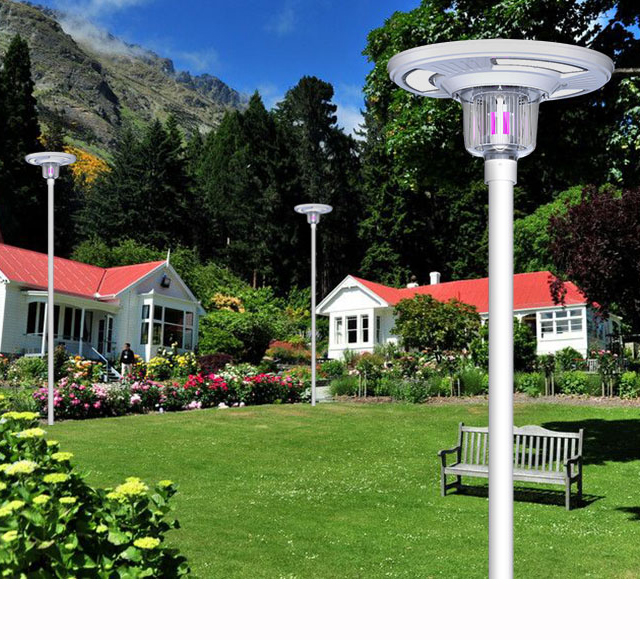 Ecofriendly Solar Power Outdoor Garden Courtyard Light with mosquito fly Insect killer lamp remote controller